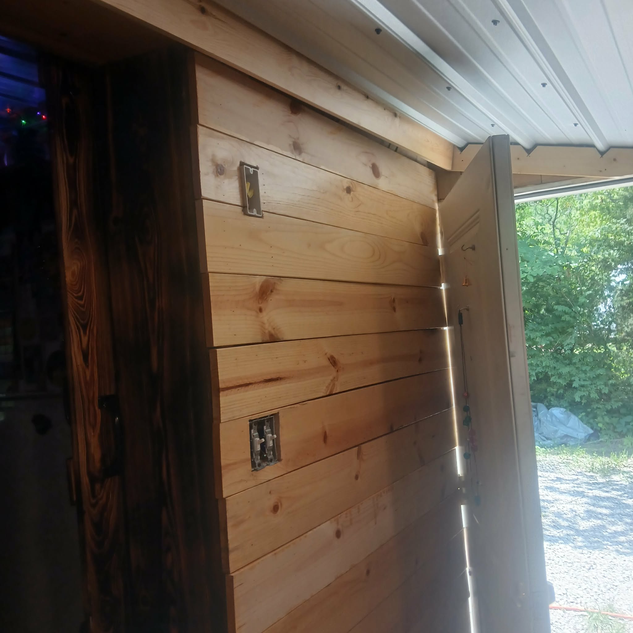 Cedar wall interior renovation