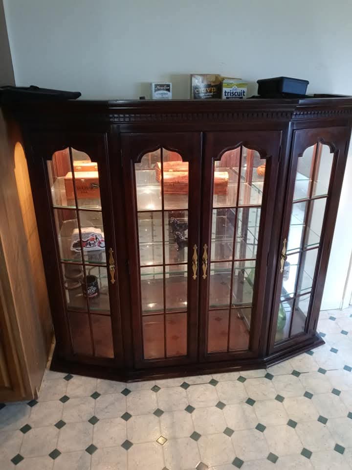 Custom wood display cabinet